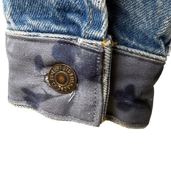 Vintage Levis Strauss & Co. 38R Denim Jacket With Custom Collar & Cuffs 80's - Picture 10 of 12